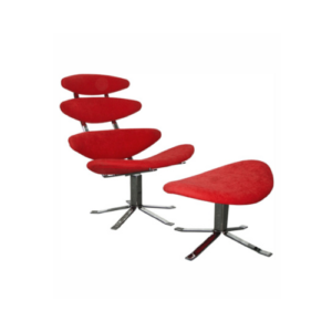 Chaise Corona con ottoman